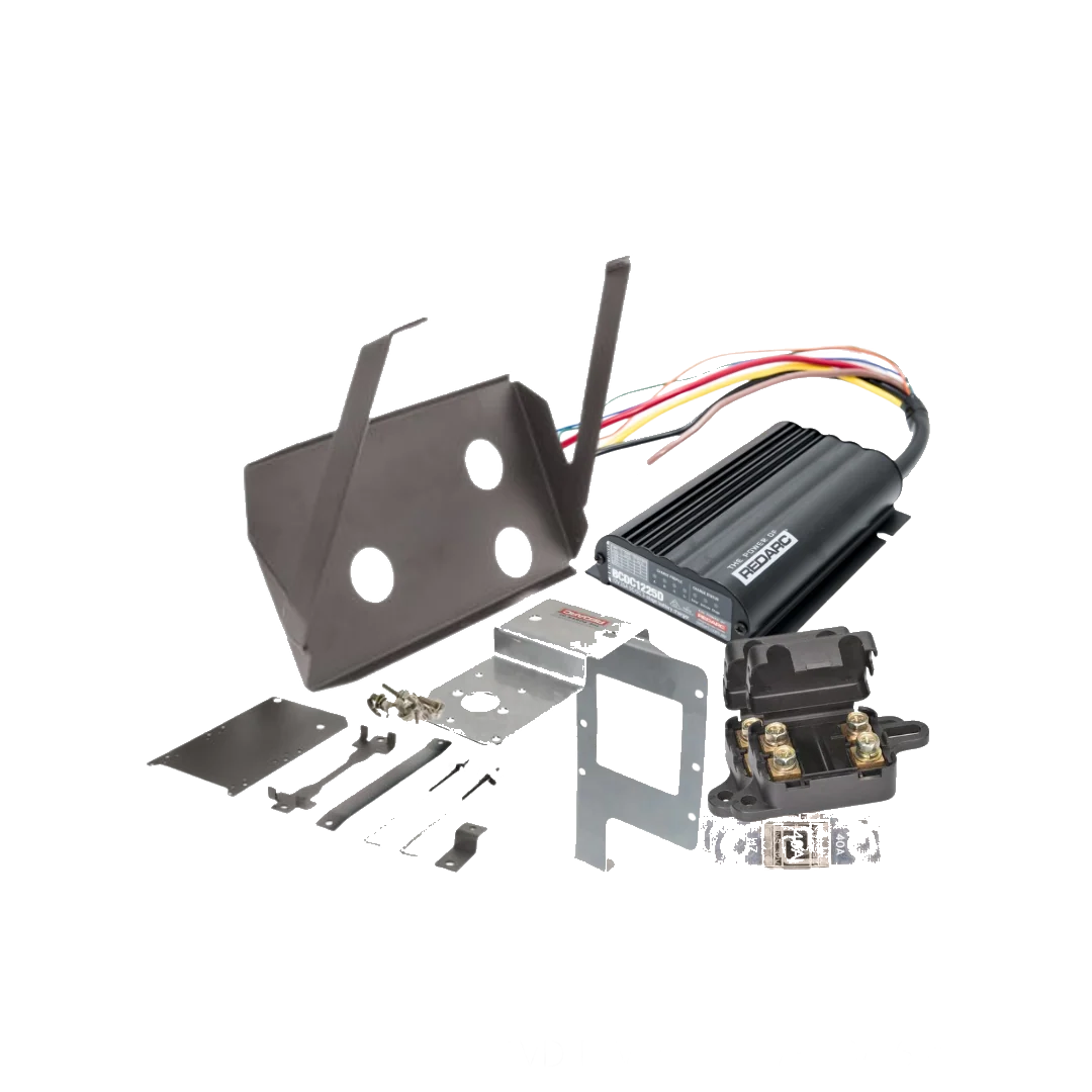 Under bonnet dual battery kit contents for the Toyota LandCruiser 70 Series 1VD-FTV 4.5TD V8, 10/2016 onwards