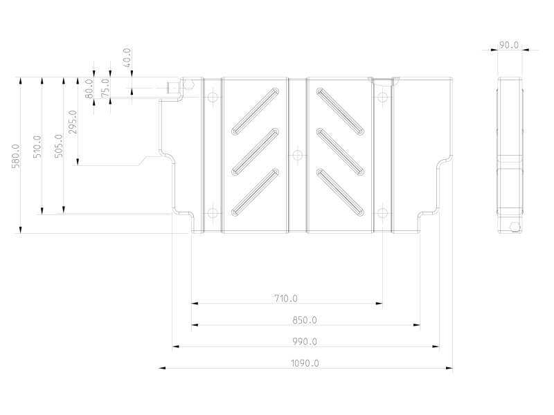 BOAB 42L Poly Vertical Mount Water Tank