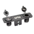 Powerhouse Triple Flush Mount Housing With 50A Plug, Accessory Power Socket & Dual USB Ports