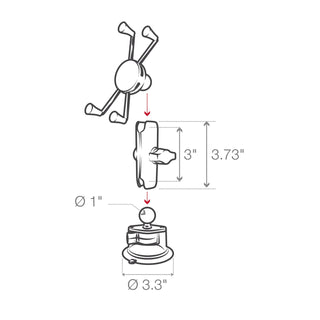 RAM® X-Grip® Large Phone Mount with Twist-Lock™ Suction Cup - Medium