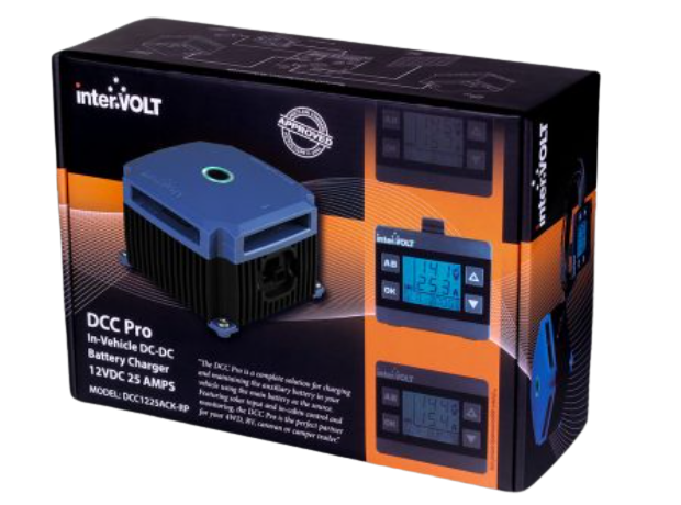 Intervolt DCC Pro In-Vehicle DC DC Battery Charger with remote display DCC1225ACK-RP | DC Chargers