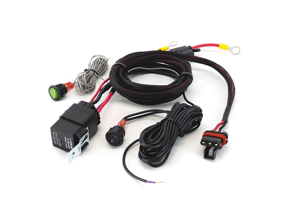Car wiring harness kit with connectors on a white background