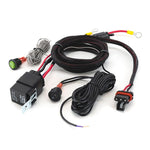 Car wiring harness kit with connectors on a white background