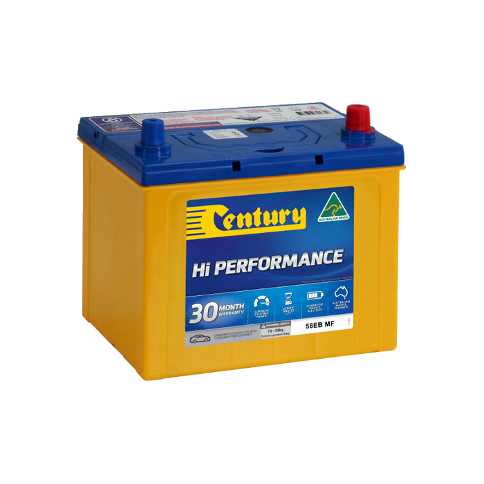 58EB MF Century Hi Performance Battery 560CCA 100RC 57AH