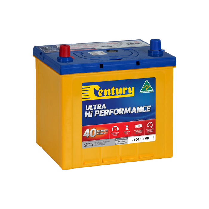 75D23R MF Century Ultra Hi Performance Battery 620CCA 120RC 70AH