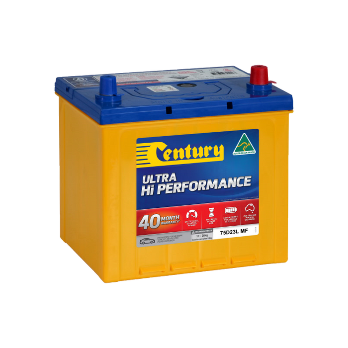 75D23L MF Century Ultra Hi Performance Battery 620CCA 120RC 70AH