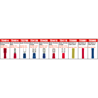 Jaylec Double Crimp Terminal Assortment Kit 142Pcs