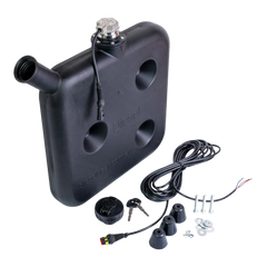 10L Black Wafer Fuel Tank for Diesel Air Heater with Lockable Cap and Digital Level Sender