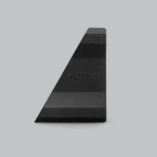 The 30 degree angle mount seen from the side, showing the wedge profile that sets the tilt and the ALTIQ name moulded on the flank