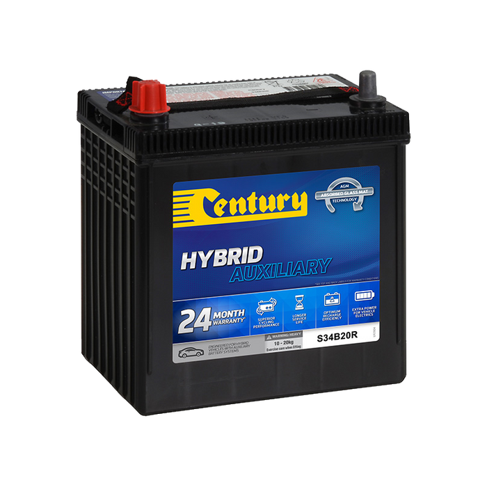 S34B20R Century Hybrid Auxiliary Battery 270CCA 47RC 27AH