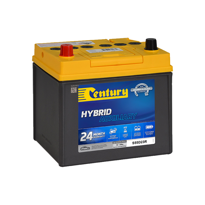 S55D23R Century Hybrid Auxiliary Battery 550CCA 85RC 50AH