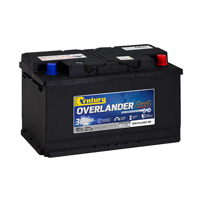 DIN75LHHDMF Century Overlander 4x4/SUV Battery 730CCA 145RC 80AH