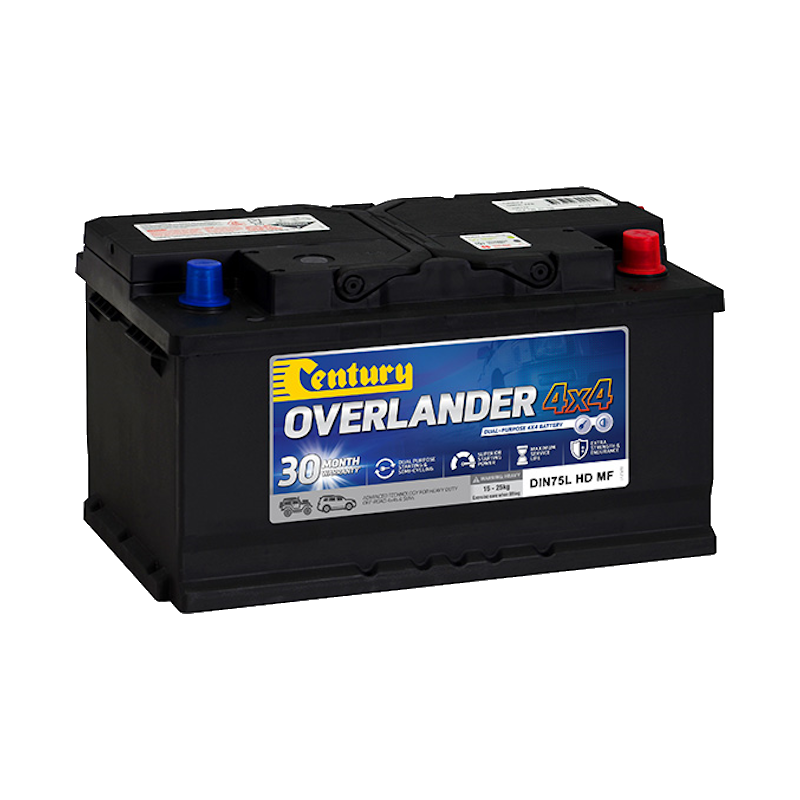 DIN75L HD Century Overlander 4x4 Battery 730CCA 135RC 75AH
