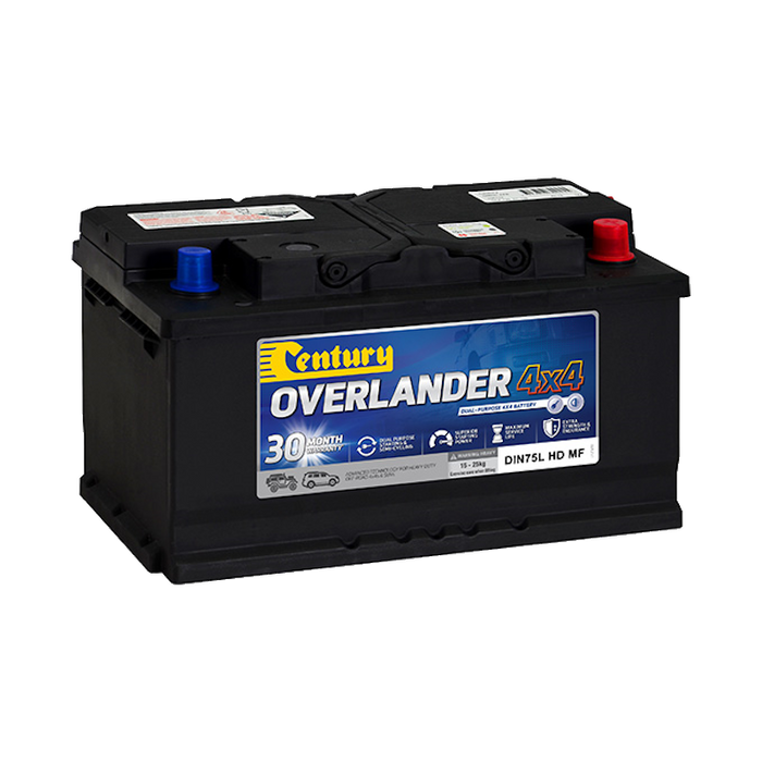 DIN75L HD Century Overlander 4x4 Battery 730CCA 135RC 75AH