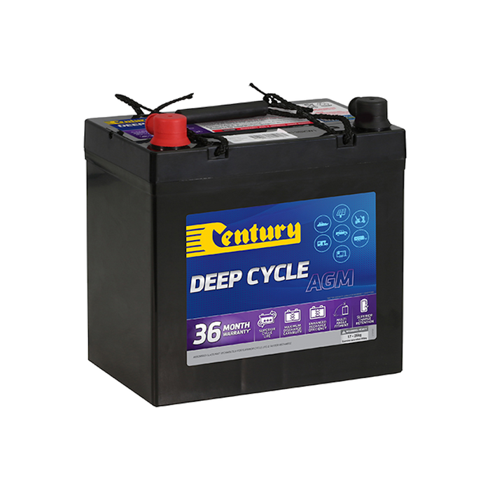 C12-55XDA Century Deep Cycle AGM Battery 12V 55AH