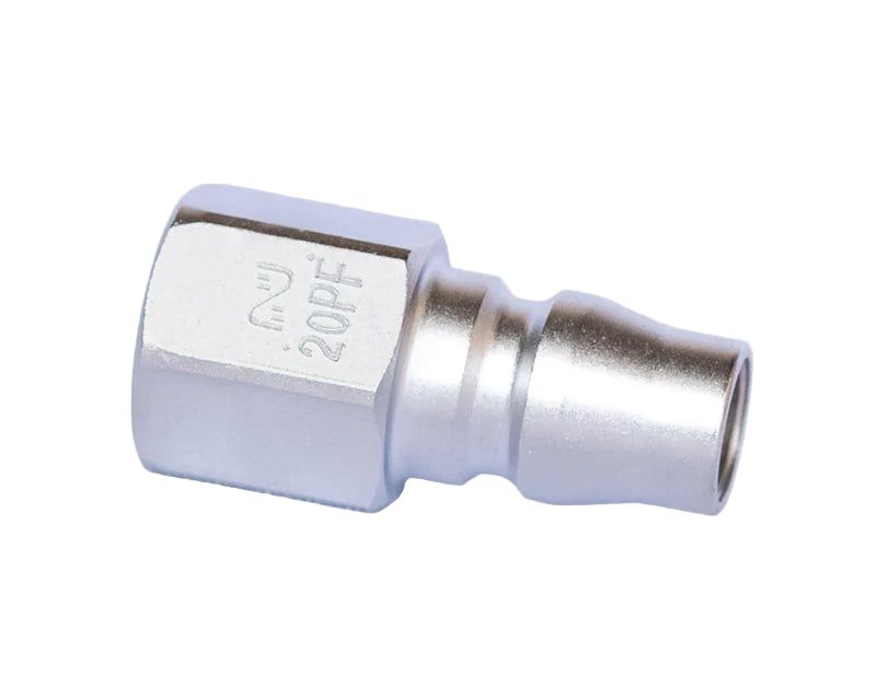 Metallic electrical component with '20PF' marking on a white background