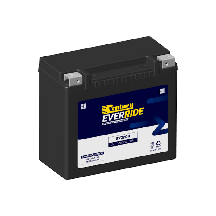 GYZ20H Century EverRide Heavy Duty AGM Battery 320CCA 18AH