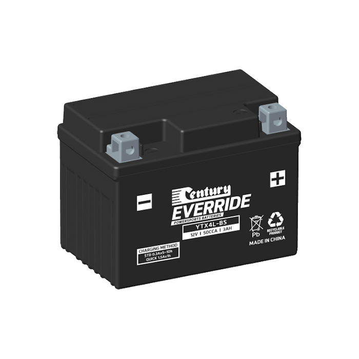 YTX4L-BS Century EverRide MF AGM Battery 50CCA 3AH