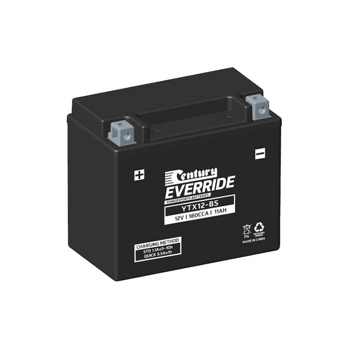YTX12-BS Century EverRide MF AGM Battery 180CCA 11AH