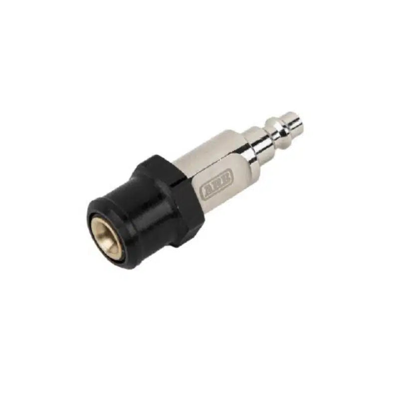 ARB quick release coupling with a black moulded socket at one end and a chromed quick-connect plug at the other, the ARB name etched on the body