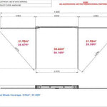 Technical drawing of a 180 XT MAX awning with dimensions and coverage details.