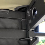 Close-up of the Bush Company 180 XT Max Awning Mk2 Left Hand Side system with The Bush Company logo.