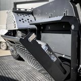 Cose up of Thorburns Lockable Dual Jerry Can Holder