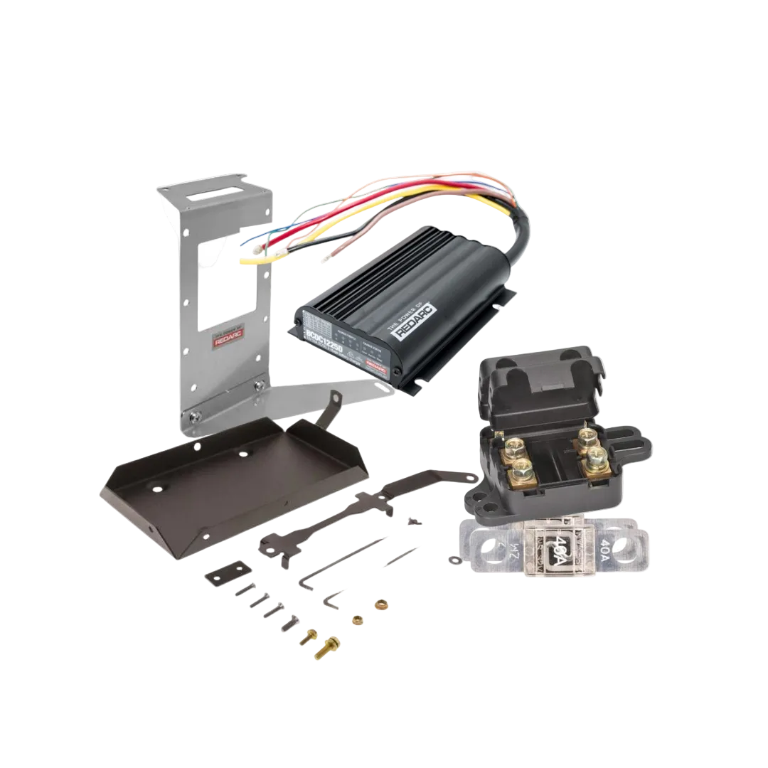 Under bonnet dual battery kit contents for the Toyota Prado 150 Series 1KD-FTV 3.0 turbo diesel, 2010 to 2015