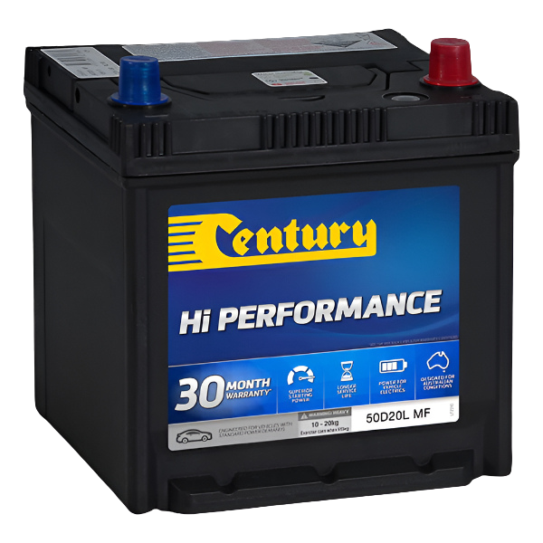50D20L MF Century Hi Performance Battery 450CCA 85RC 50AH