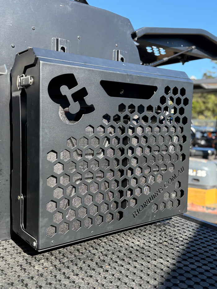Thorburns Lockable Dual Jerry Can Holder