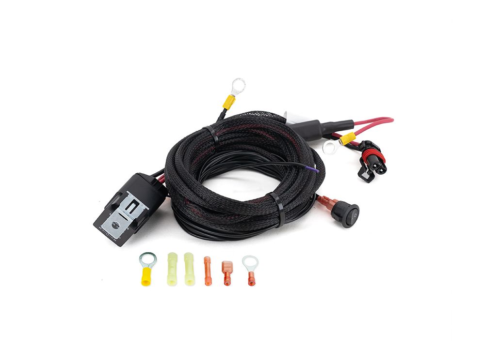 Wiring harness kit with connectors on a white background