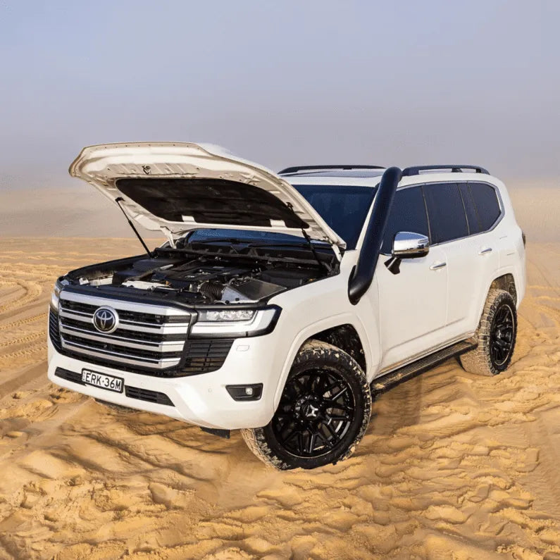 Torqit Stainless Steel Snorkel (Matte Black) for 300 Series Toyota Landcruiser