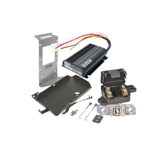 Under bonnet dual battery kit contents for the Toyota Prado 150 Series 2.8 litre turbo diesel, 2015 onwards
