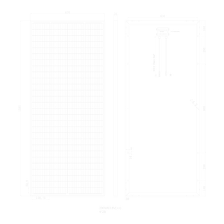 Dimension drawing of the high-voltage 200W panel: 1585mm tall by 670mm wide by 35mm thick, mounting holes 630mm apart across the frame with 140mm, 250mm, 805mm, 250mm and 140mm spacings down the back, a 900mm lead of 4.0 square millimetre cable from the junction box, cell size 158.75 by 52.9mm in a 4 by 28 layout, and 200W at 63.8V marked below