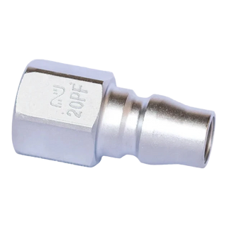 Metallic electrical component with '20PF' marking on a white background