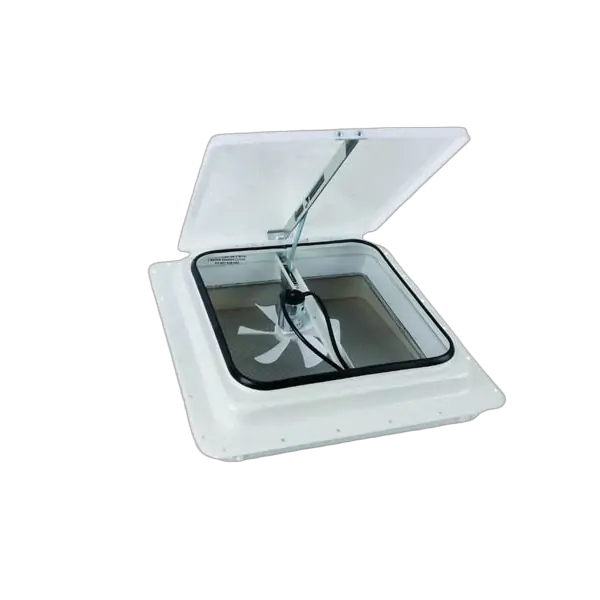 Overhead Exhaust Vent 12v 14"x 14" In White Metal Base