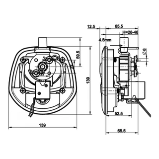 24V Whale Tail Lock with Electronic Actuator – view 2