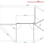 Technical drawing of the Bush Company 270 XT MAX Awning Mk2 with dimensions