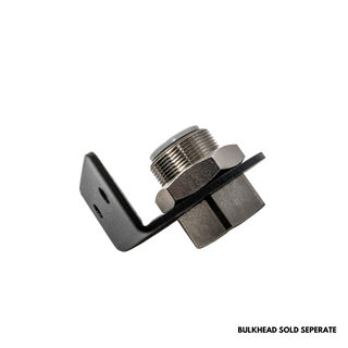 Straight bulkhead adapter plate — 3mm stainless steel, 60×50mm flat profile