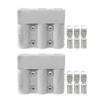 3 Way Anderson Connector Plugs 50A grey twin pack