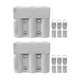 3 Way Anderson Connector Plugs 50A grey twin pack