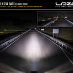 High-performance lighting system on a road with Lazer branding