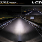 High-performance lighting system on a road with Lazer branding