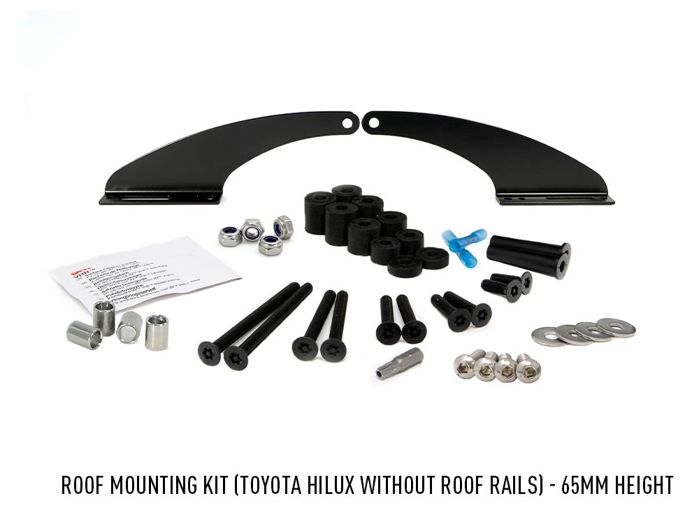 Roof mounting kit for Toyota Hilux without roof rails on a white background