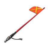 Acot500 1.2m Whip Flag and Top LED, Quick Release
