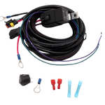 Car wiring harness kit with connectors on a white background