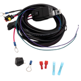 Car wiring harness kit with connectors on a white background