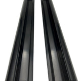 Aerodynamic Mounting Bracket for glass solar panel - 2Pcs Alu Brackets + Fixing Screws 670mm BLACK
