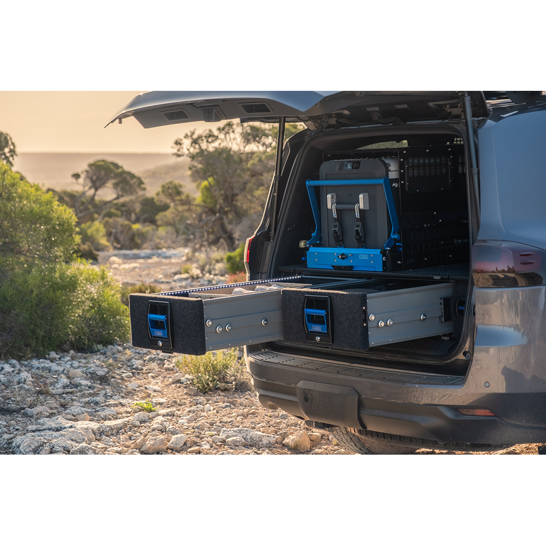 MSA 4x4 TOYOTA LANDCRUISER 300 SERIES COMPLETE DUAL STORAGE DRAWER KIT (2021 - CURRENT)