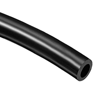 Black metal tube on a transparent background